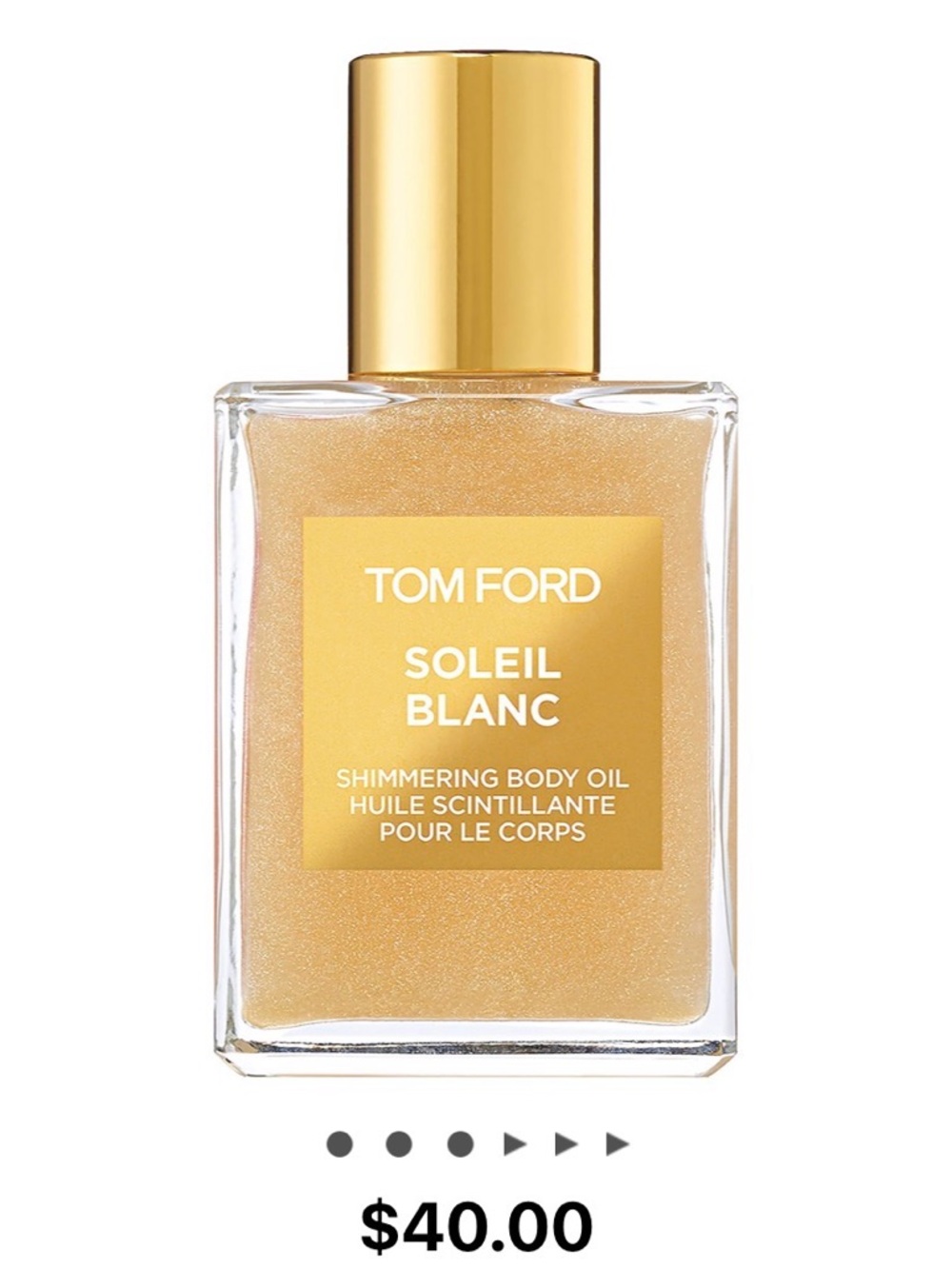 Tom Ford Soleil Blanc Shimmering Body Oil - Gold